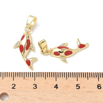 Brass Micro Pave Cubic Zirconia Pendants LS-KK-C104-04A-G-1