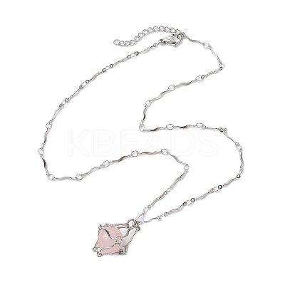 3Pcs 3 Sizes 304 Stainless Steel Wavy Bar Link Chain Macrame Pouch Necklace Making NJEW-JN05065-1