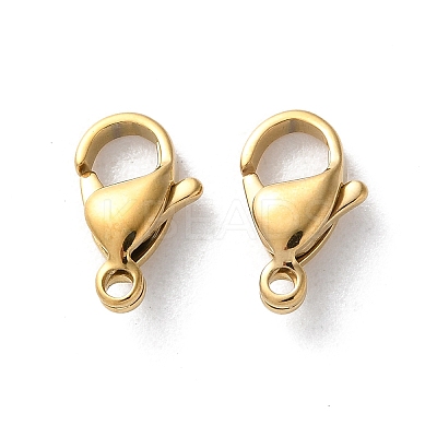 304 Stainless Steel Lobster Claw Clasps X-STAS-V007-01C-G-1
