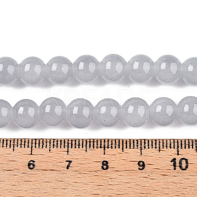 Baking Paint Imitation Jade Glass Round Bead Strands DGLA-Q021-8mm-43-1