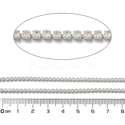 Iron Rhinestone Glass Cup Chain CH-U001-01G-1