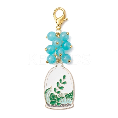 2Pcs Alloy Enamel Pendant Decorations HJEW-JM03287-1