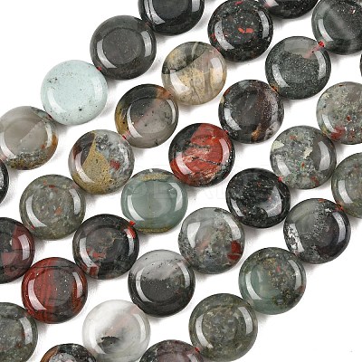 Natural African Bloodstone Beads Strands G-L648-B06-15mm-1