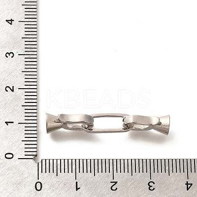 Rack Plating Brass Fold Over Clasps KK-H508-05P-1