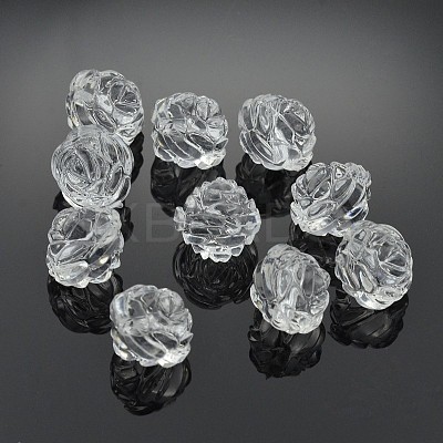 Transparent Clear Frosted Acrylic Beads PL713Y-1-1