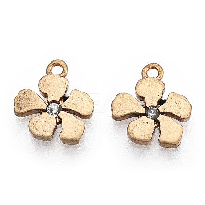Brass Micro Pave Cubic Zirconia Charms LS-ZIRC-Q014-002C-NF-1