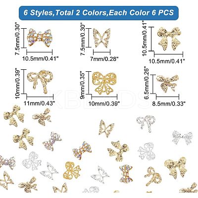 72Pcs 12 Style Nail Art Decoration MRMJ-FH0001-17-1