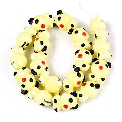 Handmade Porcelain Bead Strands PORC-N011-02D-1