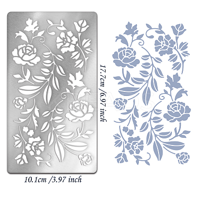 Retro Stainless Steel Metal Cutting Dies Stencils DIY-WH0242-298-1