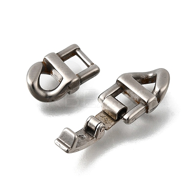 304 Stainless Steel Fold Over Clasps STAS-M119-05P-02-1