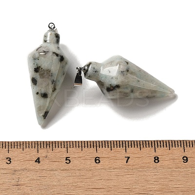 Natural Sesame Jasper Pendants G-Z055-02P-03-1