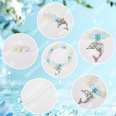 DIY Natural Ocean Shell Stackable Bracelet Making Kit DIY-SC0024-31-1