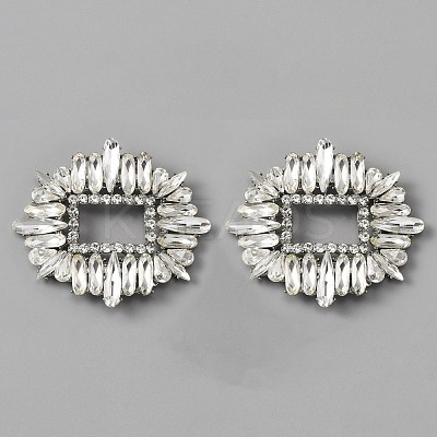 Alloy Crystal Rhinestone Shoe Decoration AJEW-WH0317-84P-1