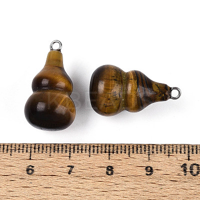 Natural Tiger Eye Pendants G-T144-73E-1