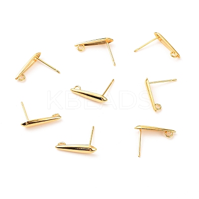 Brass Stud Earring Findings X-KK-F824-003G-1