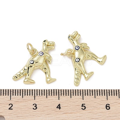 Real 18K Gold Plated Brass Micro Pave Cubic Zirconia Pendants KK-L209-063G-02-1