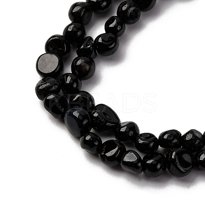 Natural Black Tourmaline Beads Strands G-I389-A30-A-1