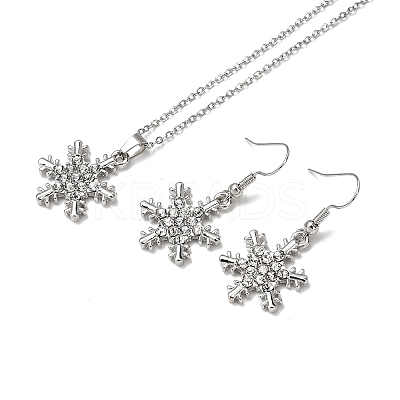 Alloy Rhinestone Dangle Earrings & Pendant Necklaces Sets FS-WG1CFD3-02-1