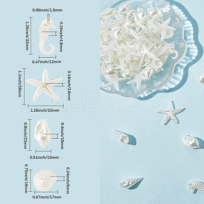 150G Acrylic Imitation Pearl Pendants OACR-SP0001-55-1