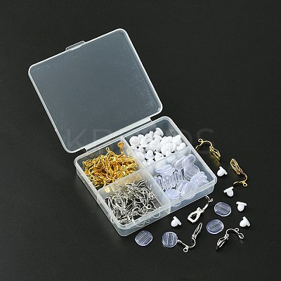 40Pcs 2 Color Iron Clip-on Earring Findings KK-FS0001-27-1