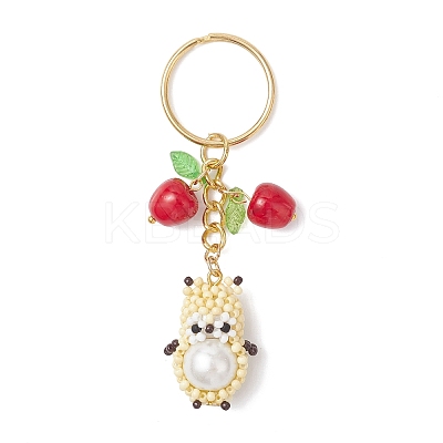 Glass Hamster Keychains KEYC-MZ00055-02-1