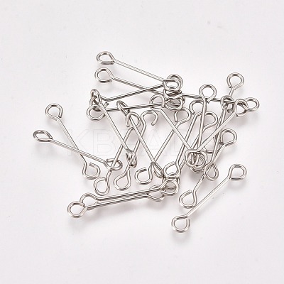Non-Tarnish 304 Stainless Steel Eye Pins STAS-L247-007B-P-1