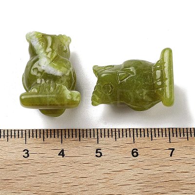 Natural Southern Jade Carved Figurines DJEW-L023-G08-1
