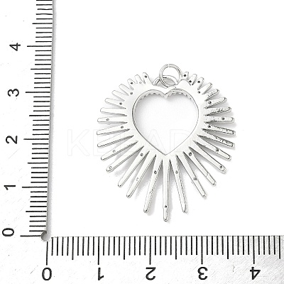 Brass Micro Pave Clear Cubic Zirconia Pendants KK-L254-04P-1