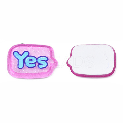 Transparent Printed Acrylic Cabochons TACR-N016-41-1