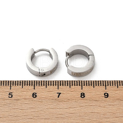 304 Stainless Steel Polishing Hoop Earrings EJEW-M106-01A-P-1