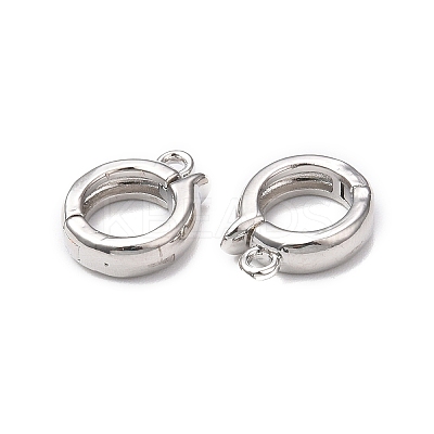 Rack Plating Brass Fold Over Clasps KK-E080-03P-1