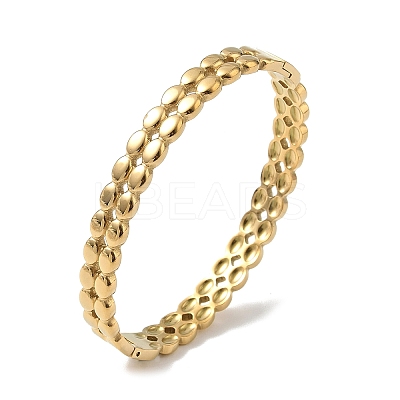 304 Stainless Steel Hinged Cuff Bangles SA-CBAB92B-01G-1