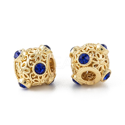 Brass Micro Pave Cubic Zirconia Beads ZIRC-P088-12G-1