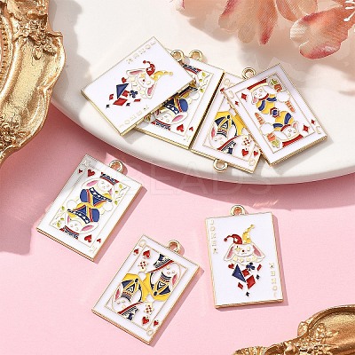 8Pcs 4 Styles Rack Plating Alloy Enamel Pendants ENAM-FS0002-73-1