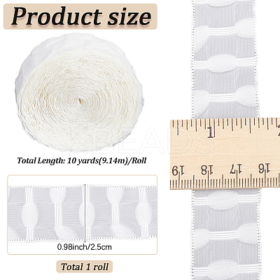 10 Yards Polyester Lace Trim Ribbon OCOR-WH20005-42D-1
