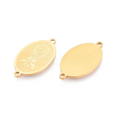 Religion 201 Stainless Steel Oval with Virgin Links Connector Charms STAS-T073-53A-G-1