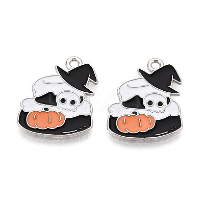 Halloween Theme Alloy and Enamel Pendants ENAM-T021-31E-01P-1