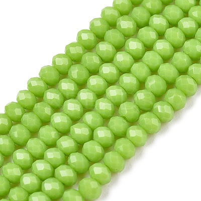 Opaque Solid Color Imitation Jade Glass Beads Strands EGLA-A044-P1mm-D30-1