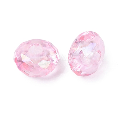 Transparent Acrylic European Beads OACR-E033-25D-1