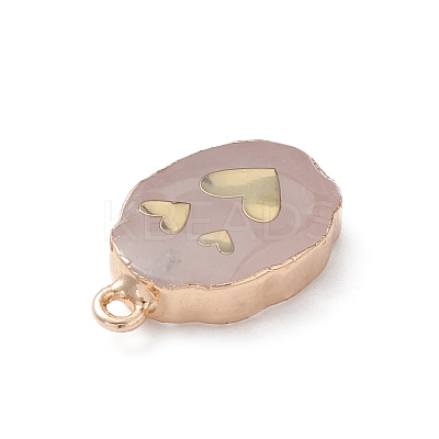 Natural Rose Quartz Pendants G-K333-01H-1