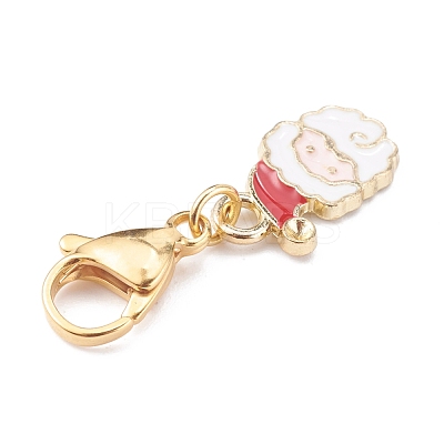 Christmas Theme Alloy Enamel Pendants HJEW-JM00427-03-1