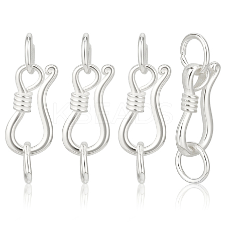 925 Sterling Silver S-Hook Clasps FIND-BC0014-25A-1