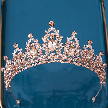 Alloy Rhinestone Crown Hair Bands PW-WG903DF-16-1