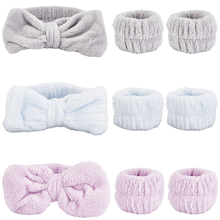 3 Sets 3 Colors Multi-functional Hair Accessories Set for Women OHAR-CN0001-01-1