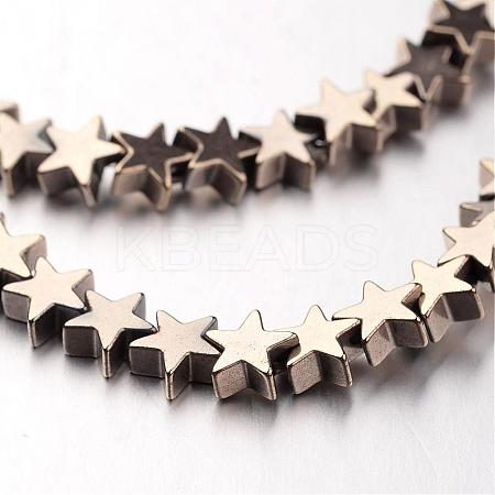 Electroplate Non-magnetic Synthetic Hematite Bead Strands G-F300-24B-06-1