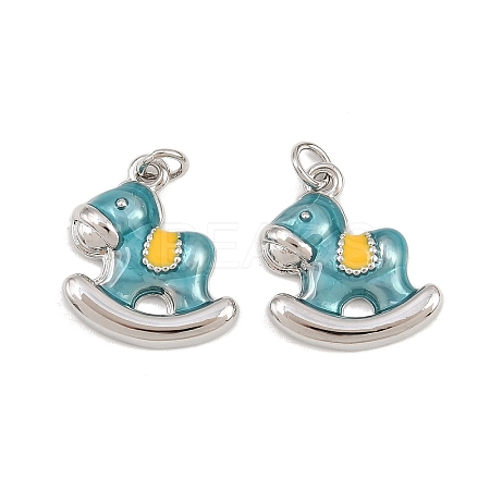 Brass Enamel Pendants KK-B157-25P-1