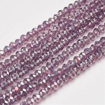 Electroplate Glass Beads Strands EGLA-D020-3x2mm-81-1