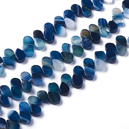 Dyed Natural Agate Beads Strands G-F595-A09-1