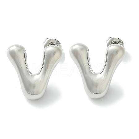 Rack Plating Brass Earrings EJEW-S222-01P-V-1