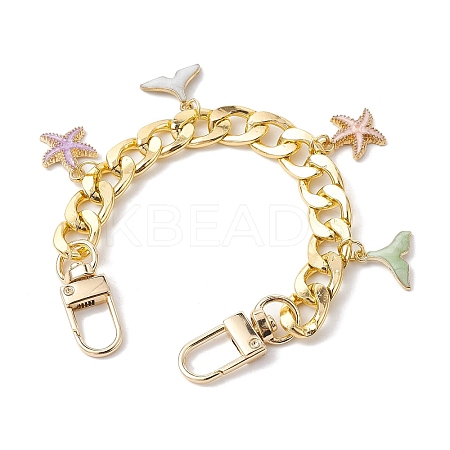 Ocean Theme Alloy Bag Chains Strap AJEW-BA00134-1